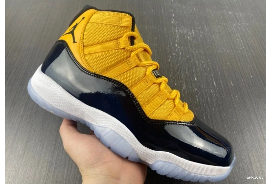 Rep EP AJ11 black Air and Jordan yellow 11 0322